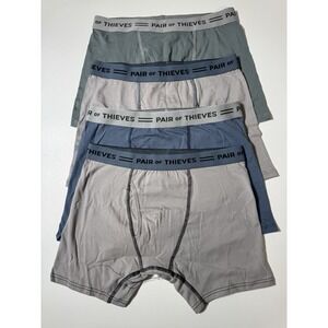 Pair of Thieves Cotton Boxer Briefs for Men (4 Pack) - Tagless Underwear  Size S
